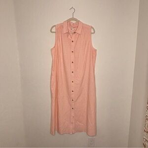 Croft & Barrow Peach Sleeveless Midi Dress